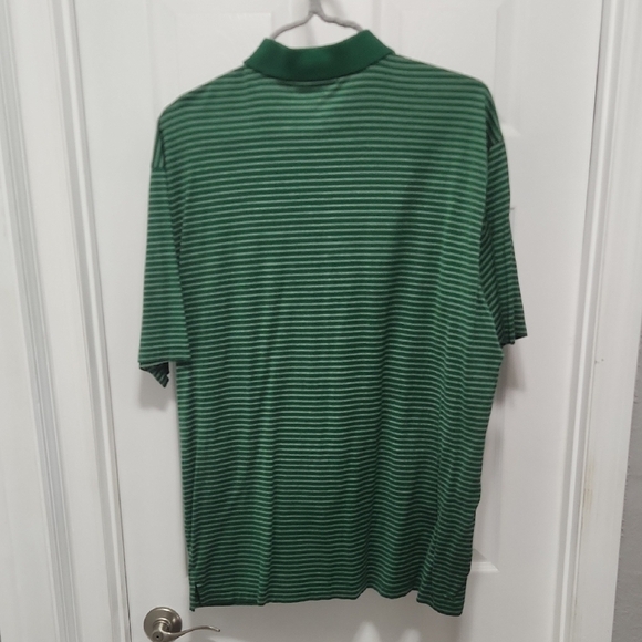 The Maters Augusta National Logo Classic Green Striped Polo Shirt - Picture 4 of 4